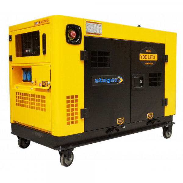 Stager YDE12T3 Generator insonorizat 12kVA, 16A, 3000rpm, trifazat, diesel, pornire electrica [1]
