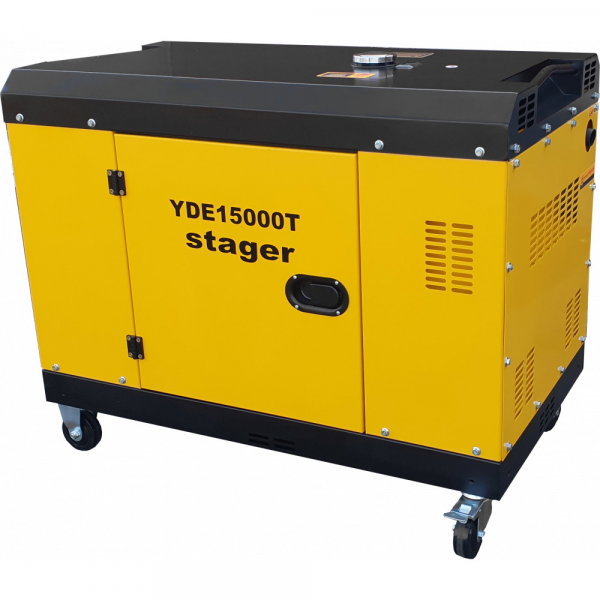 Generator Stager YDE15000T 12 kVA Diesel, monofazat, insonorizat, 48A, 3000rpm cu automatizare trifazata [2]