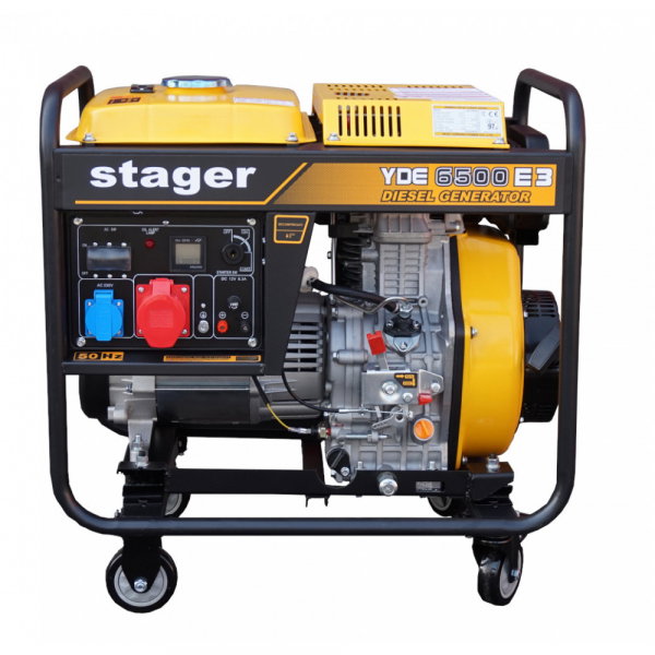 Stager YDE6500E3 Generator open-frame 6.3kVA, 8A, 3000rpm, trifazat, diesel, pornire electrica [1]