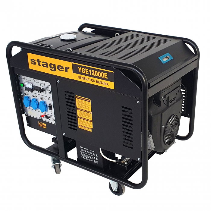 Stager YGE12000E Generator open-frame 10kW, monofazat, benzina, pornire electrica [2]