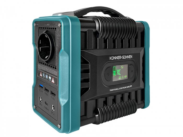 Statie de incarcare portabila Konner&Sohnen KS200PS, 200 W, 1 x 230 V, 2 x 12 v, 1 x USB type C, 2 x USB 2.1, 1 x USB 3.0 [1]