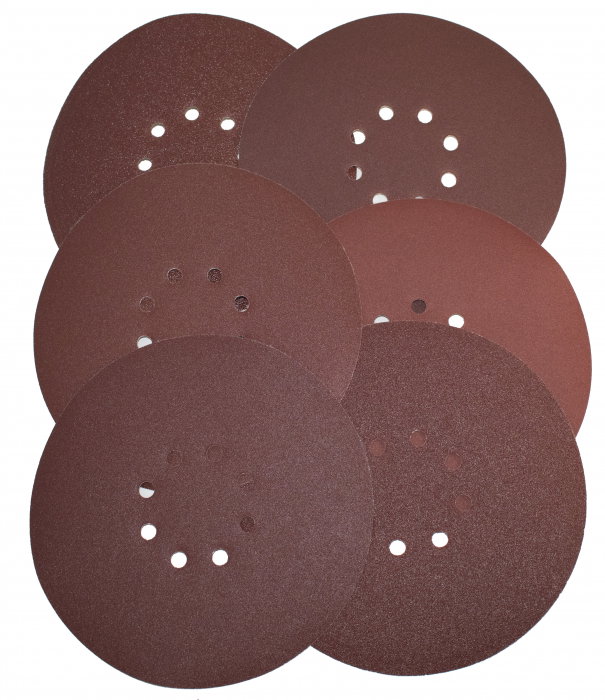 Set 6 discuri hartie abraziva 225mm pentru slefuitor electric - P60,P80,P120,P150,P180,P240 [1]