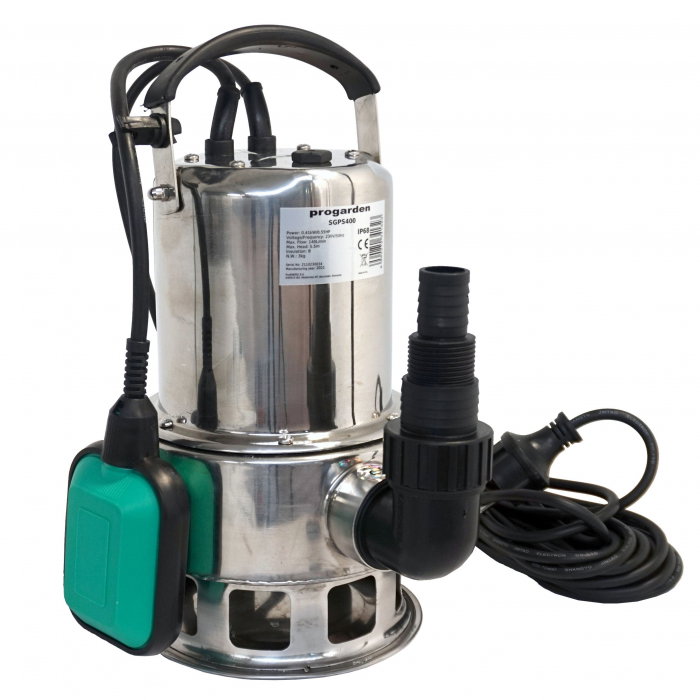 ProGARDEN SGPS400 Pompa submersibila 1.5", 400W, apa murdara, 140L/min, plutitor, inox [1]
