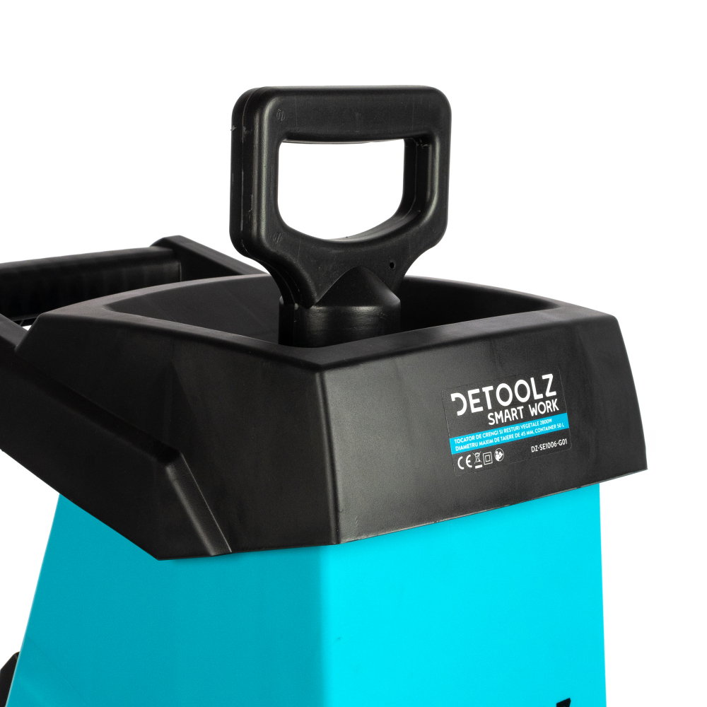 Tocator de crengi si resturi vegetale Detoolz DZ-SE1006-G01, 2800W, 45mm diametru maxim de taiere, container 50L [11]