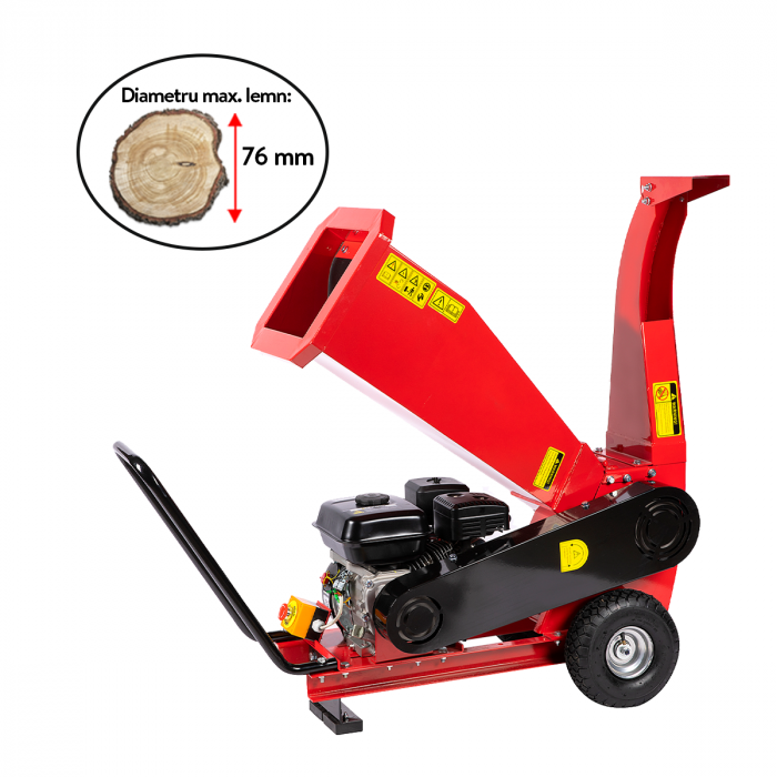 Tocator pentru crengi si vita de vie Micul Fermier, Ø76mm, motor benzina 6.5CP pentru rumegus [1]