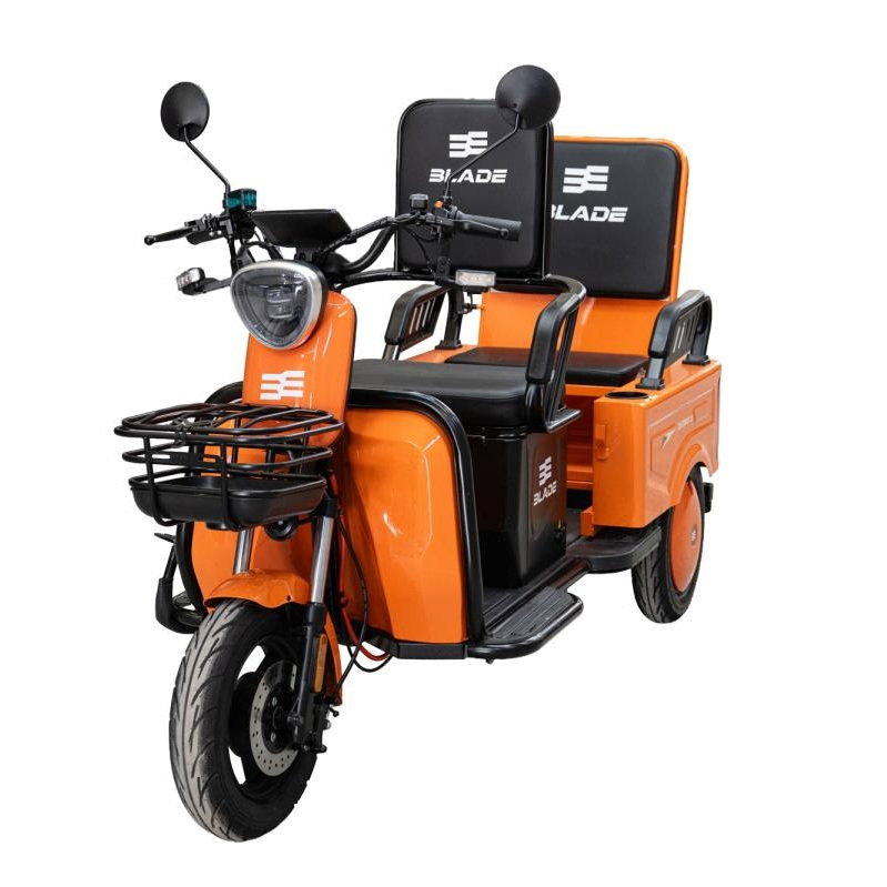 Triciclu electric 2 in 1 BLADE DUO MAX 11, 1200W, Portocaliu/Negru, 2 locuri + bena cargo, autonomie pana la 50 km, CIV inclus [2]