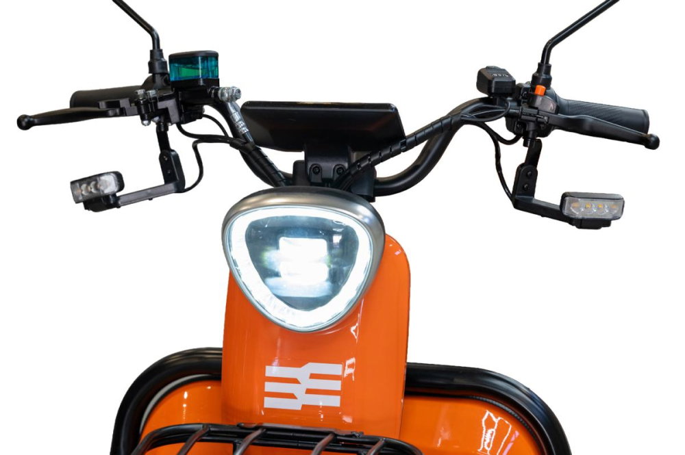 Triciclu electric 2 in 1 BLADE DUO MAX 11, 1200W, Portocaliu/Negru, 2 locuri + bena cargo, autonomie pana la 50 km, CIV inclus [12]