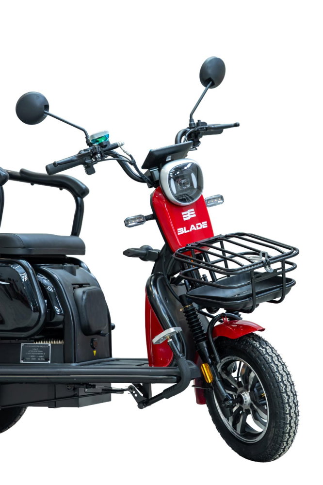 Triciclu electric BLADE VIVA 14  Rosu-Negru, 25 km/h,  1200W, autonomie pana la 50 km, CIV inclus [9]