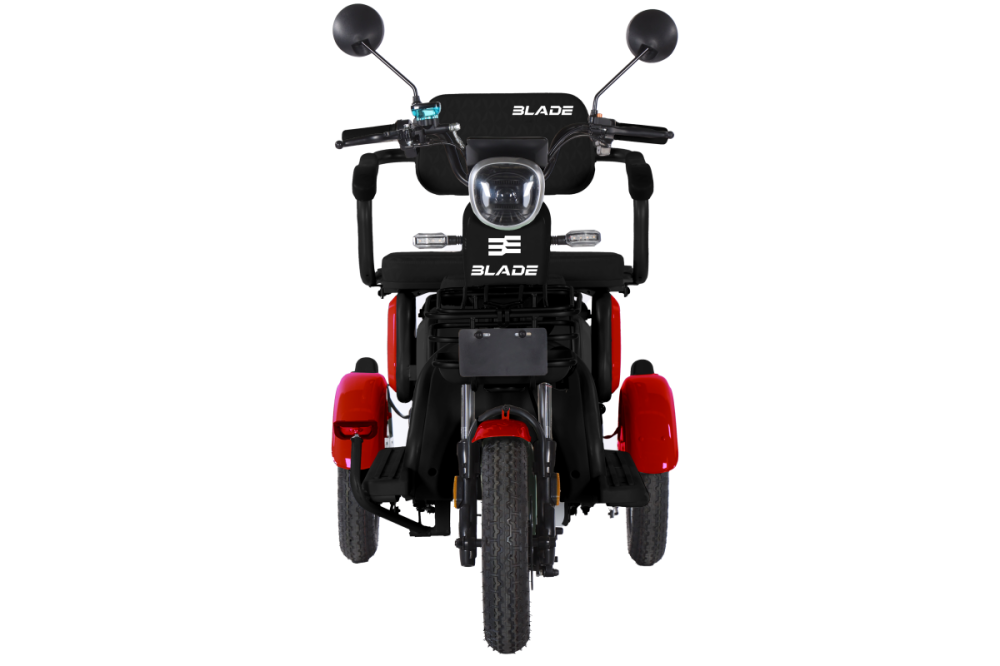 Triciclu electric BLADE VIVA 14  Rosu-Negru, 25 km/h,  1200W, autonomie pana la 50 km, CIV inclus [4]