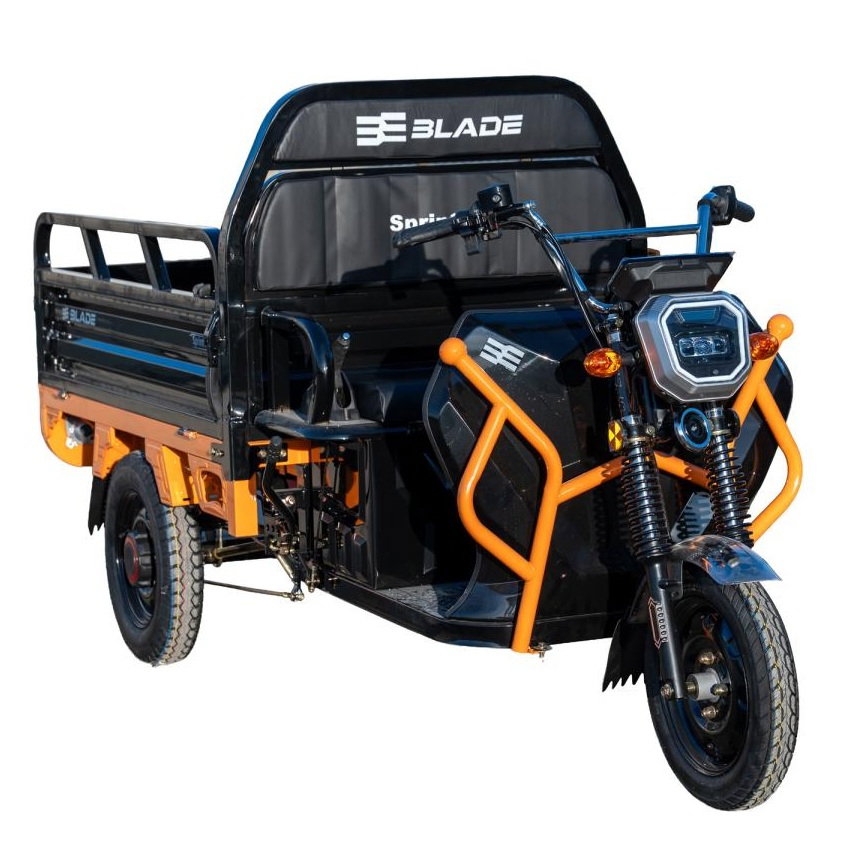Triciclu electric cargo BLADE Sprint 3.0 Negru-Portocaliu 2000W - CIV inclus [2]