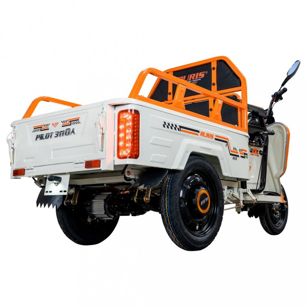 Triciclu electric cargo RURIS Pilot 3110A ALB fara permis, 2000W, viteza 25 km/h, autonomie 80 km [11]