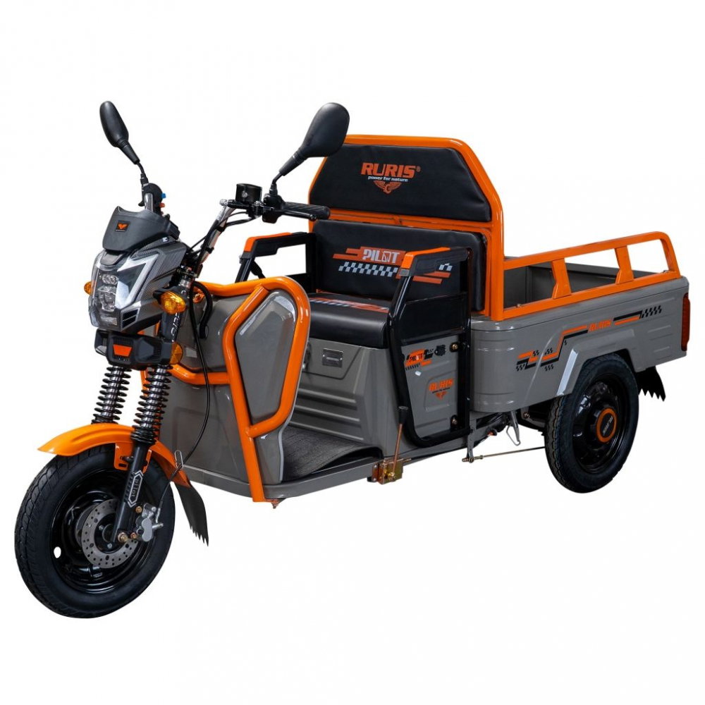 Triciclu electric cargo RURIS Pilot 3110G GRI fara permis, 2000W, viteza 25 km/h, autonomie 80 km [5]