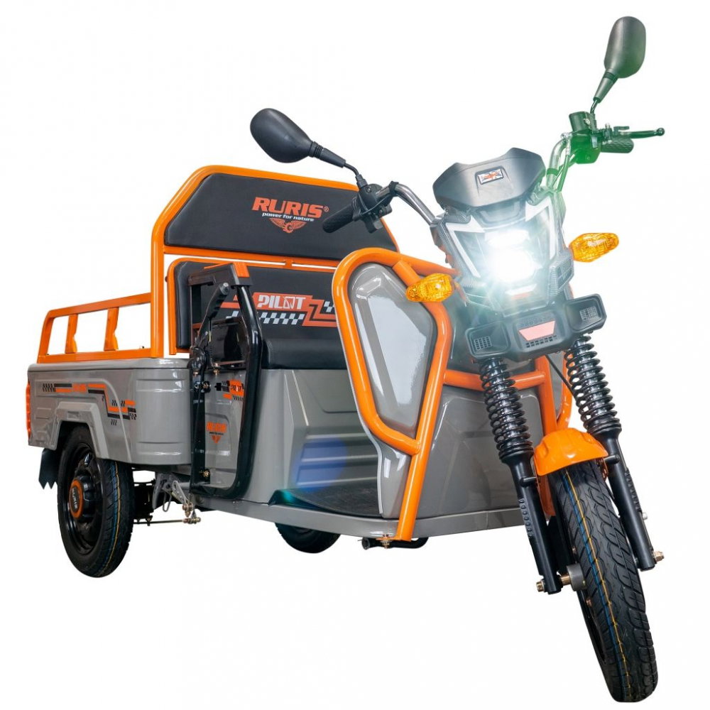 Triciclu electric cargo RURIS Pilot 3110G GRI fara permis, 2000W, viteza 25 km/h, autonomie 80 km [2]