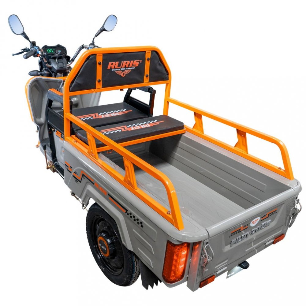 Triciclu electric cargo RURIS Pilot 3110G GRI fara permis, 2000W, viteza 25 km/h, autonomie 80 km [15]