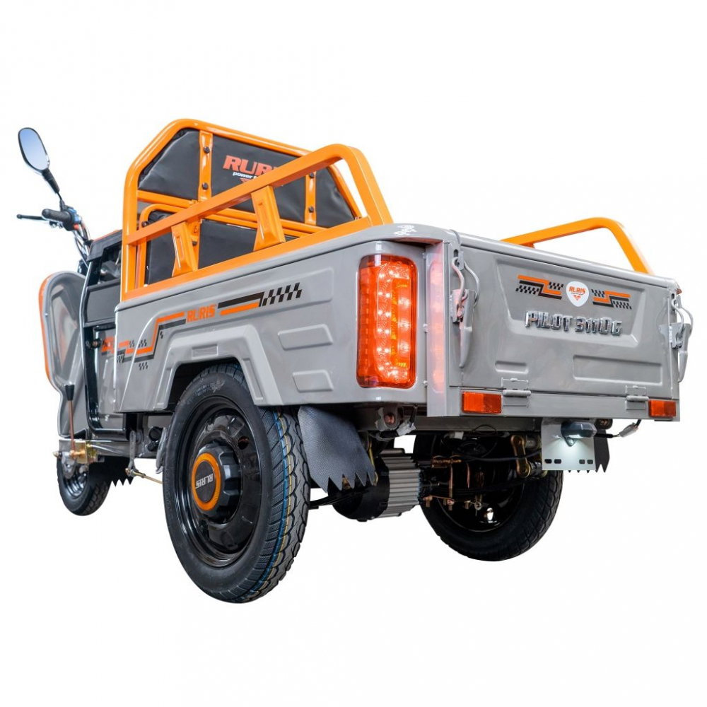 Triciclu electric cargo RURIS Pilot 3110G GRI fara permis, 2000W, viteza 25 km/h, autonomie 80 km [19]
