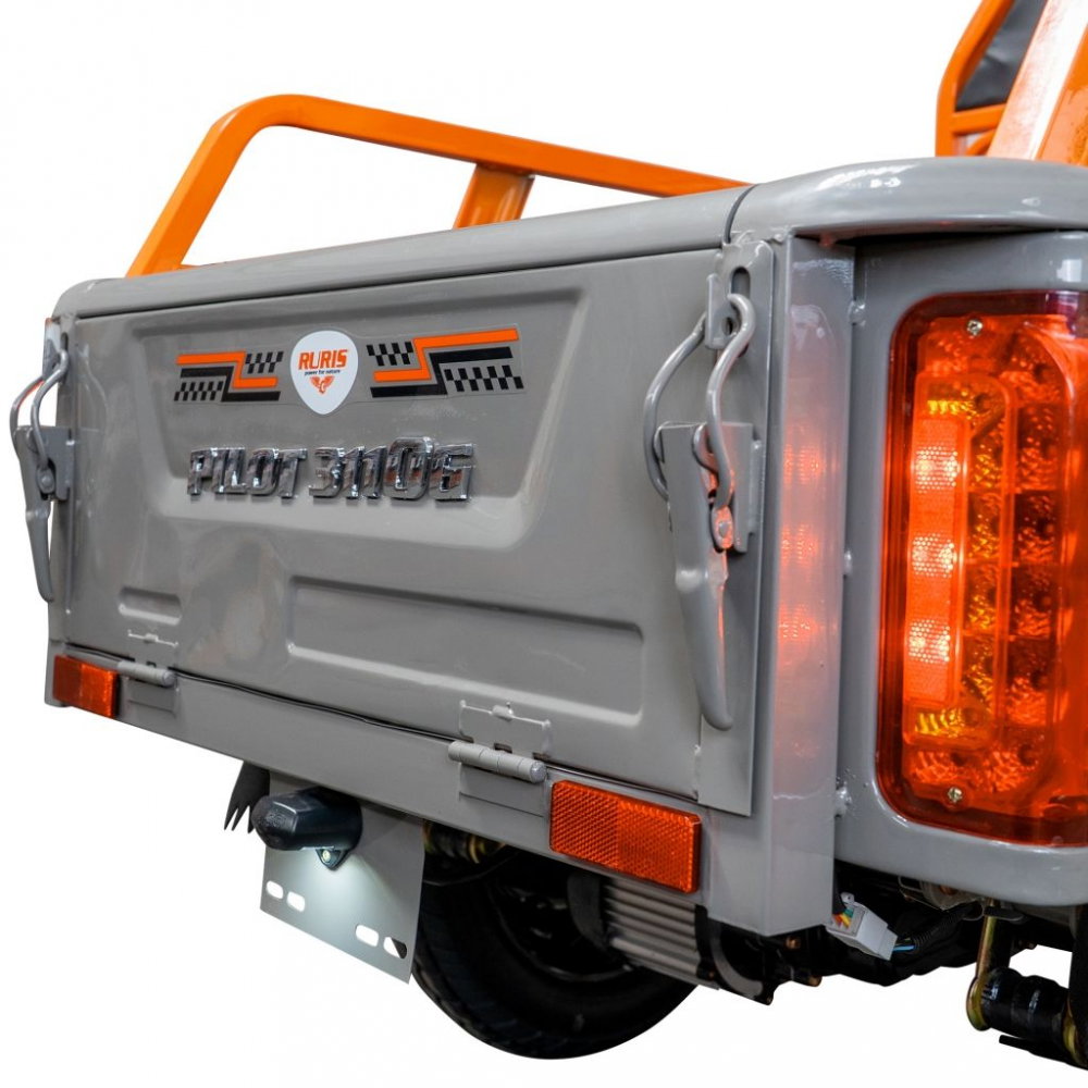 Triciclu electric cargo RURIS Pilot 3110G GRI fara permis, 2000W, viteza 25 km/h, autonomie 80 km [20]