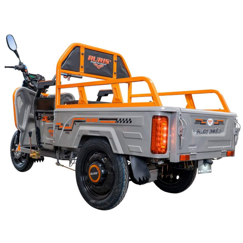 Triciclu electric cargo RURIS Pilot 3110G GRI fara permis, 2000W, viteza 25 km/h, autonomie 80 km [14]
