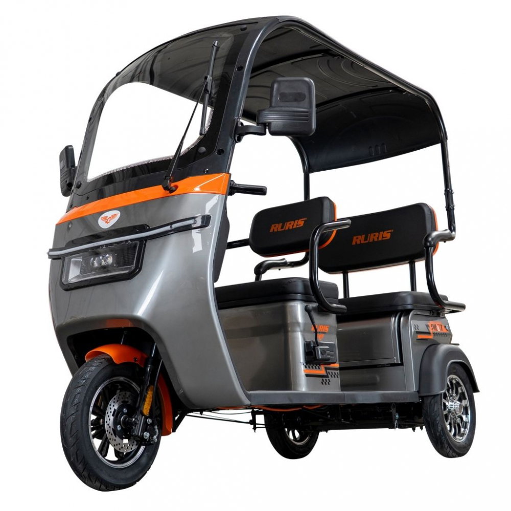 Triciclu electric cu cabina RURIS Pilot 3070G GRI fara permis, 2900W, viteza 25 km/h, autonomie 60 km [2]
