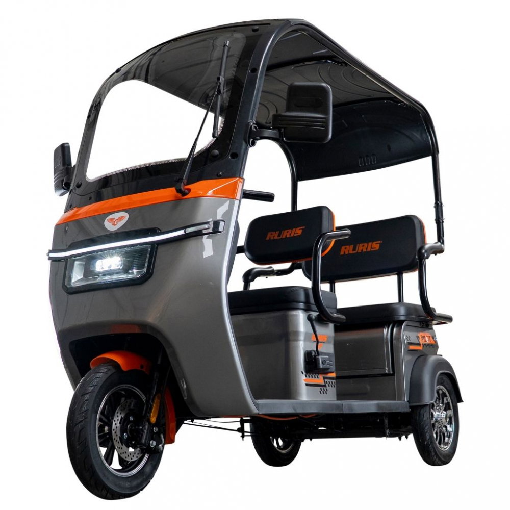 Triciclu electric cu cabina RURIS Pilot 3070G GRI fara permis, 2900W, viteza 25 km/h, autonomie 60 km [6]