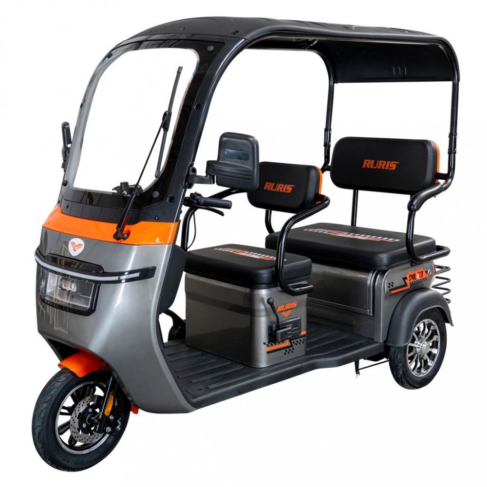 Triciclu electric cu cabina RURIS Pilot 3070G GRI fara permis, 2900W, viteza 25 km/h, autonomie 60 km [1]