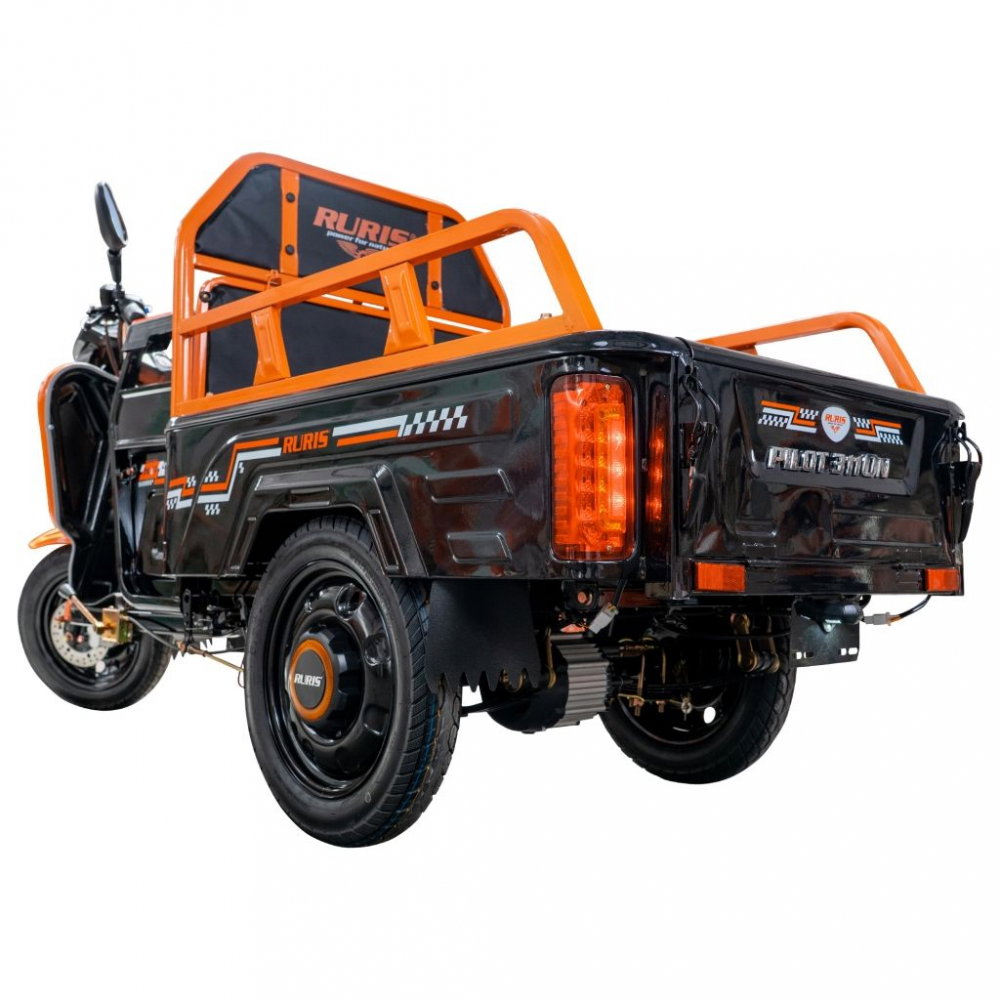 Triciclu electric cargo RURIS Pilot 3110N NEGRU, 2000W, viteza 25 km/h, autonomie 80 km [21]