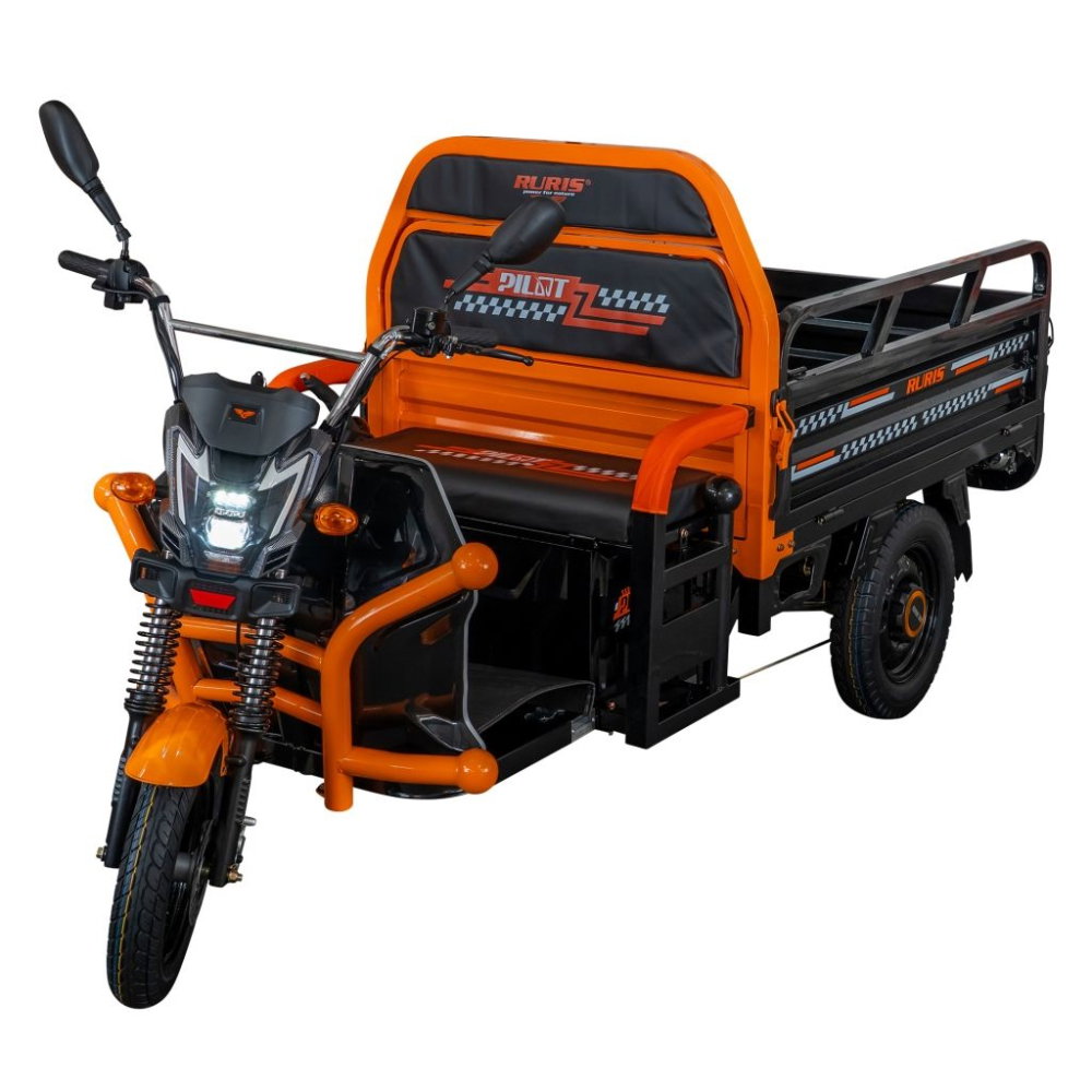 Triciclu electric cargo RURIS Pilot 3120N Negru, 2000W, autonomie pana la 70 km, bena basculabila, reductor forta, CIV inclus [6]