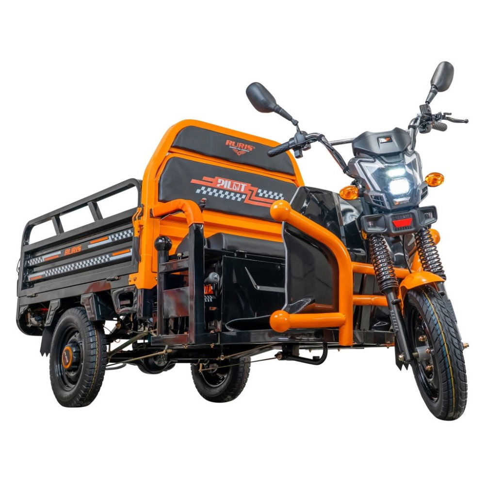 Triciclu electric cargo RURIS Pilot 3120N Negru, 2000W, autonomie pana la 70 km, bena basculabila, reductor forta, CIV inclus [7]