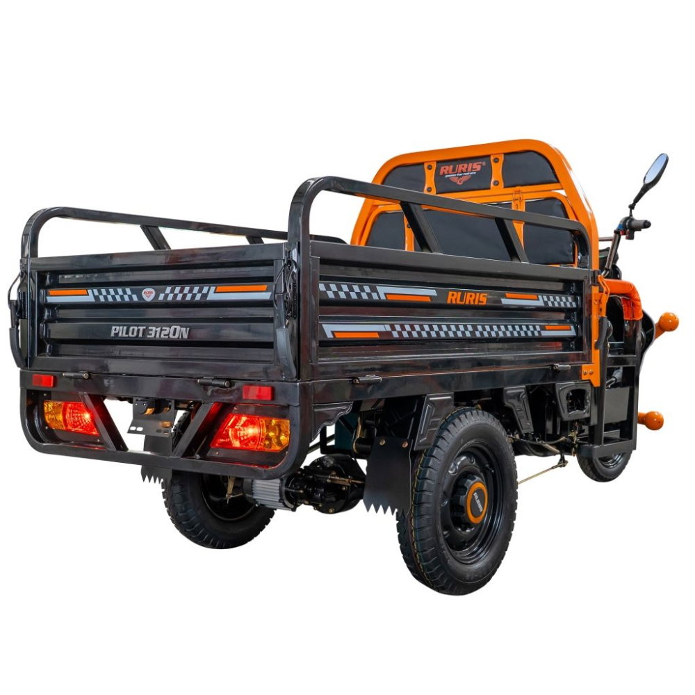 Triciclu electric cargo RURIS Pilot 3120N Negru, 2000W, autonomie pana la 70 km, bena basculabila, reductor forta, CIV inclus [18]