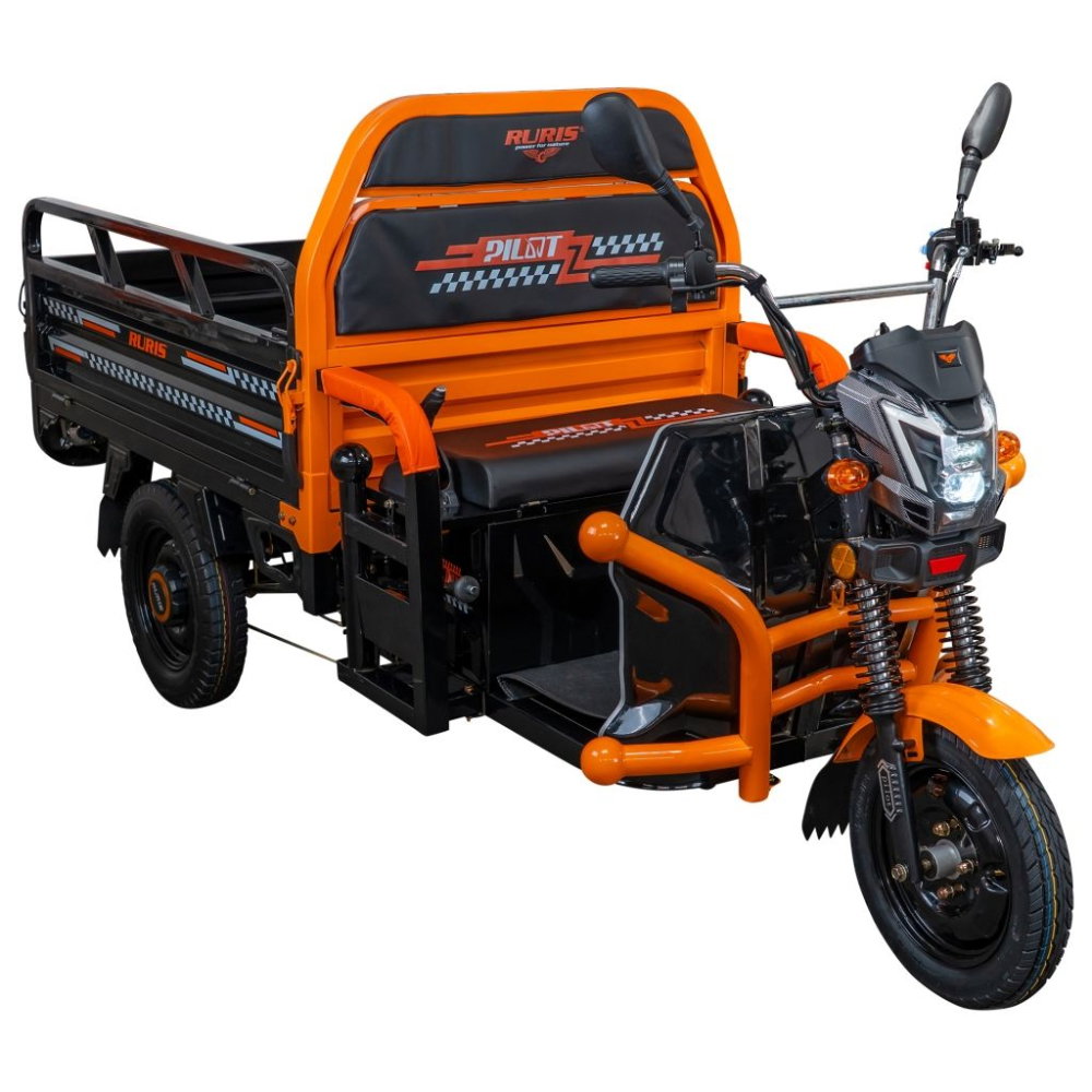Triciclu electric cargo RURIS Pilot 3120N Negru, 2000W, autonomie pana la 70 km, bena basculabila, reductor forta, CIV inclus [5]