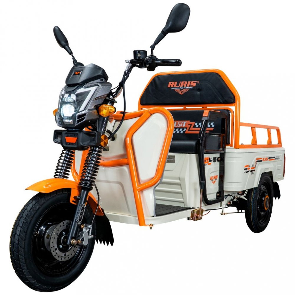Triciclu electric cargo RURIS Pilot 3110A ALB fara permis, 2000W, viteza 25 km/h, autonomie 80 km [4]