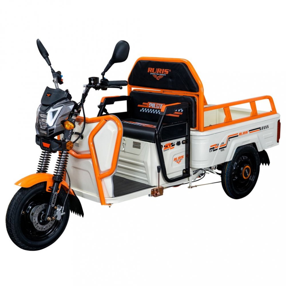 Triciclu electric cargo RURIS Pilot 3110A ALB fara permis, 2000W, viteza 25 km/h, autonomie 80 km [5]