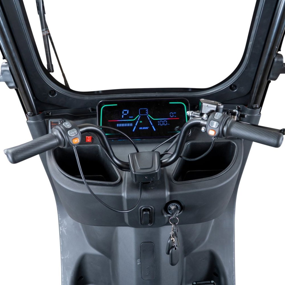 Triciclu electric cu cabina RURIS Pilot 3070A ALB fara permis, 2900W, viteza 25 km/h, autonomie 60 km [10]