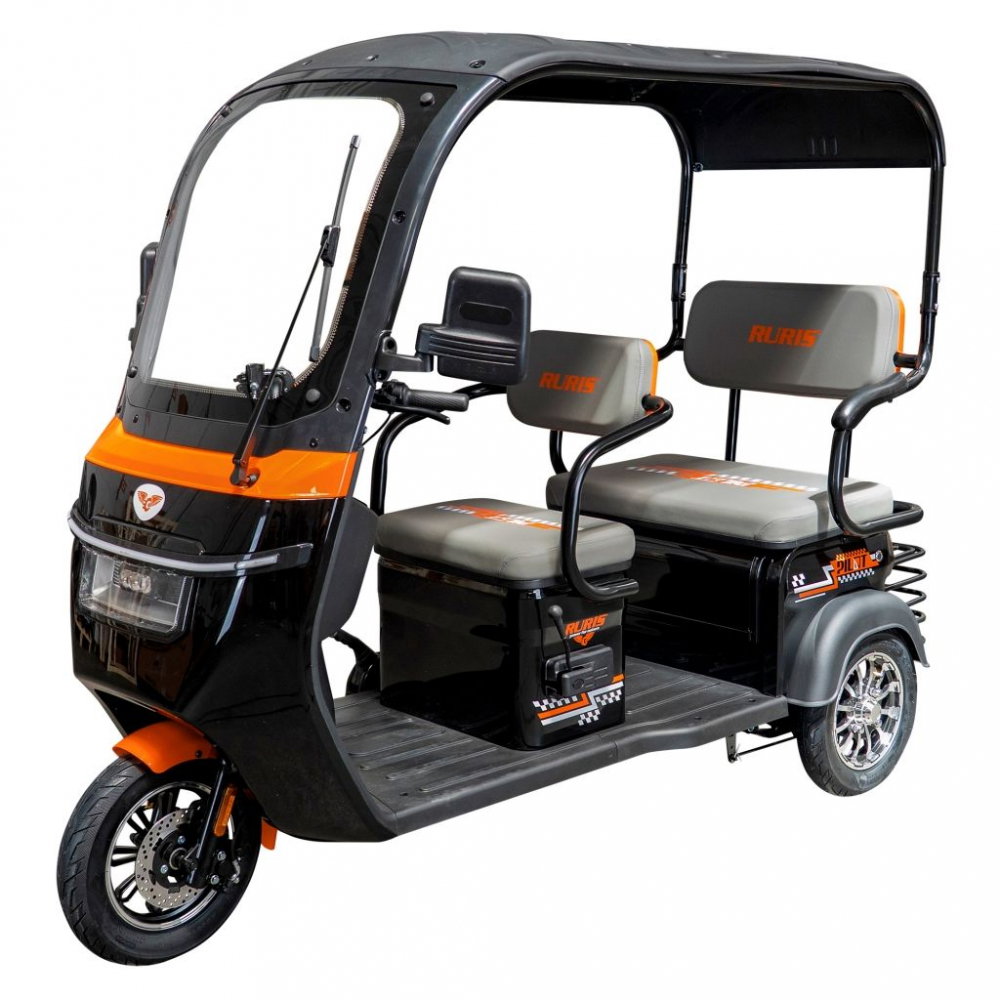 Triciclu electric cu cabina RURIS Pilot 3070N NEGRU fara permis, 2900W, viteza 25 km/h, autonomie 60 km [1]
