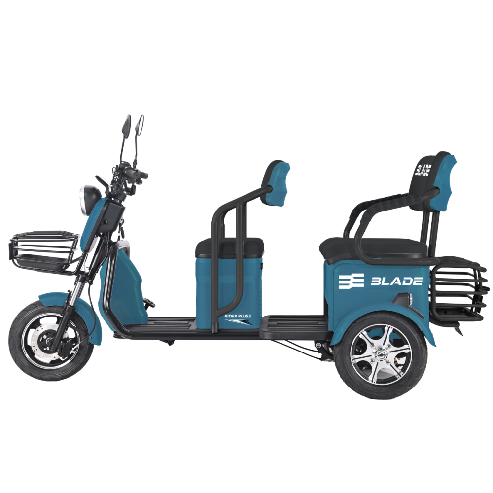 Triciclu electric persoane BLADE TRIP X2 Albastru-Negru 2000W, 2 locuri - CIV inclus [3]