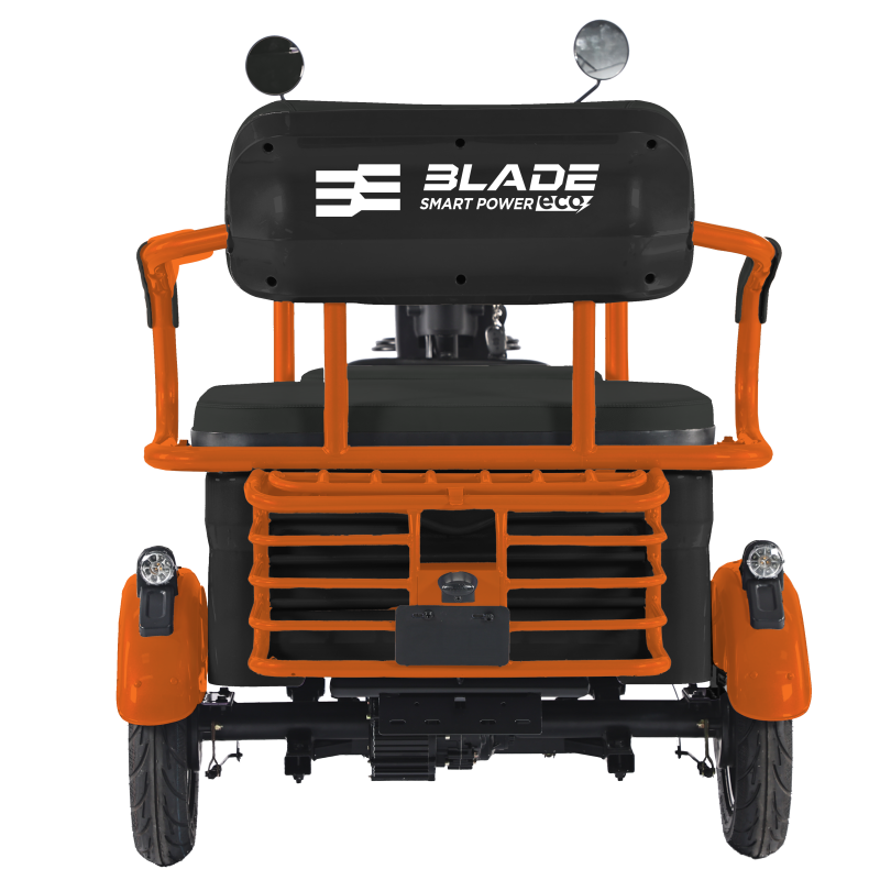 Triciclu electric persoane BLADE TRIP X2 Negru-Portocaliu 2000W, 2 locuri - CIV inclus [4]