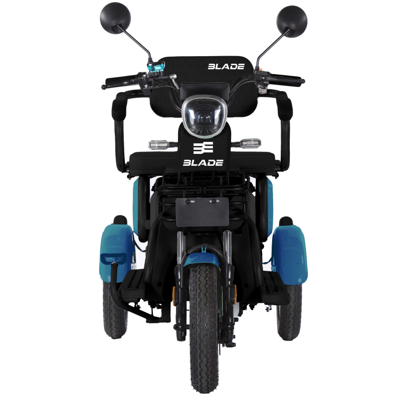 Triciclu electric persoane BLADE VIVA 14, 1200W, Albastru/Negru, autonomie pana la 50 km, CIV inclus [3]