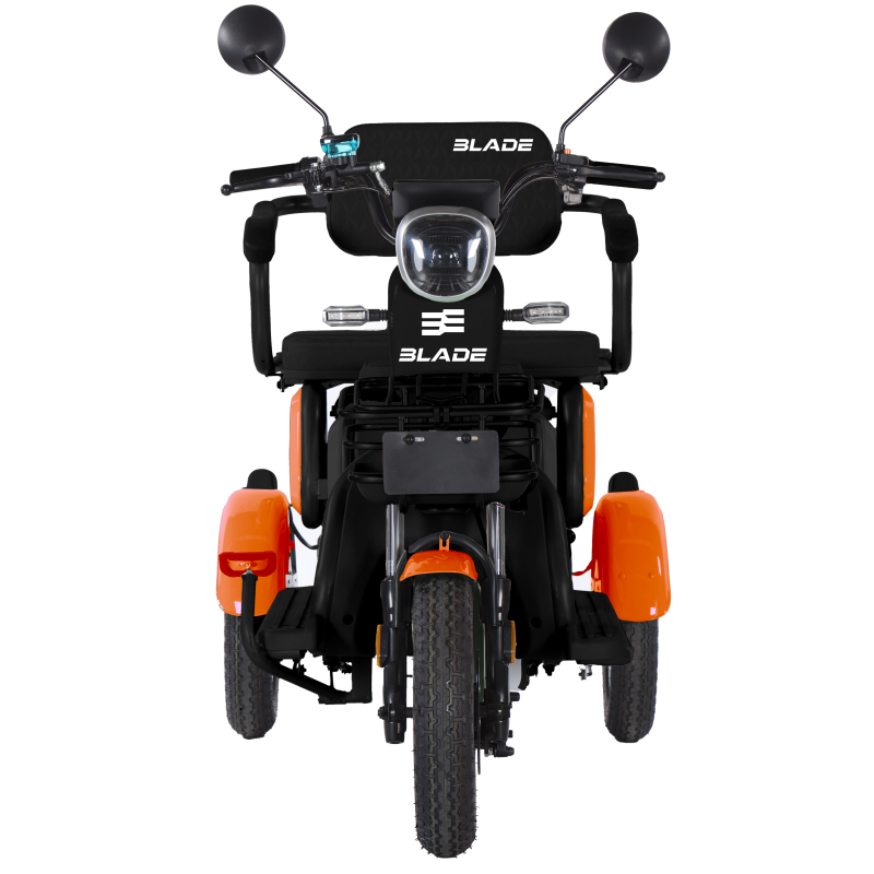 Triciclu electric persoane BLADE VIVA 14, 1200W, Portocaliu/Negru, autonomie pana la 50 km, CIV inclus [3]