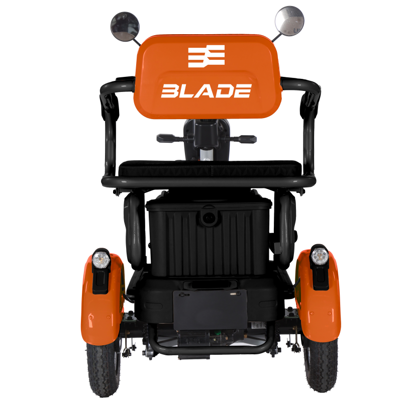 Triciclu electric persoane BLADE VIVA 14, 1200W, Portocaliu/Negru, autonomie pana la 50 km, CIV inclus [4]