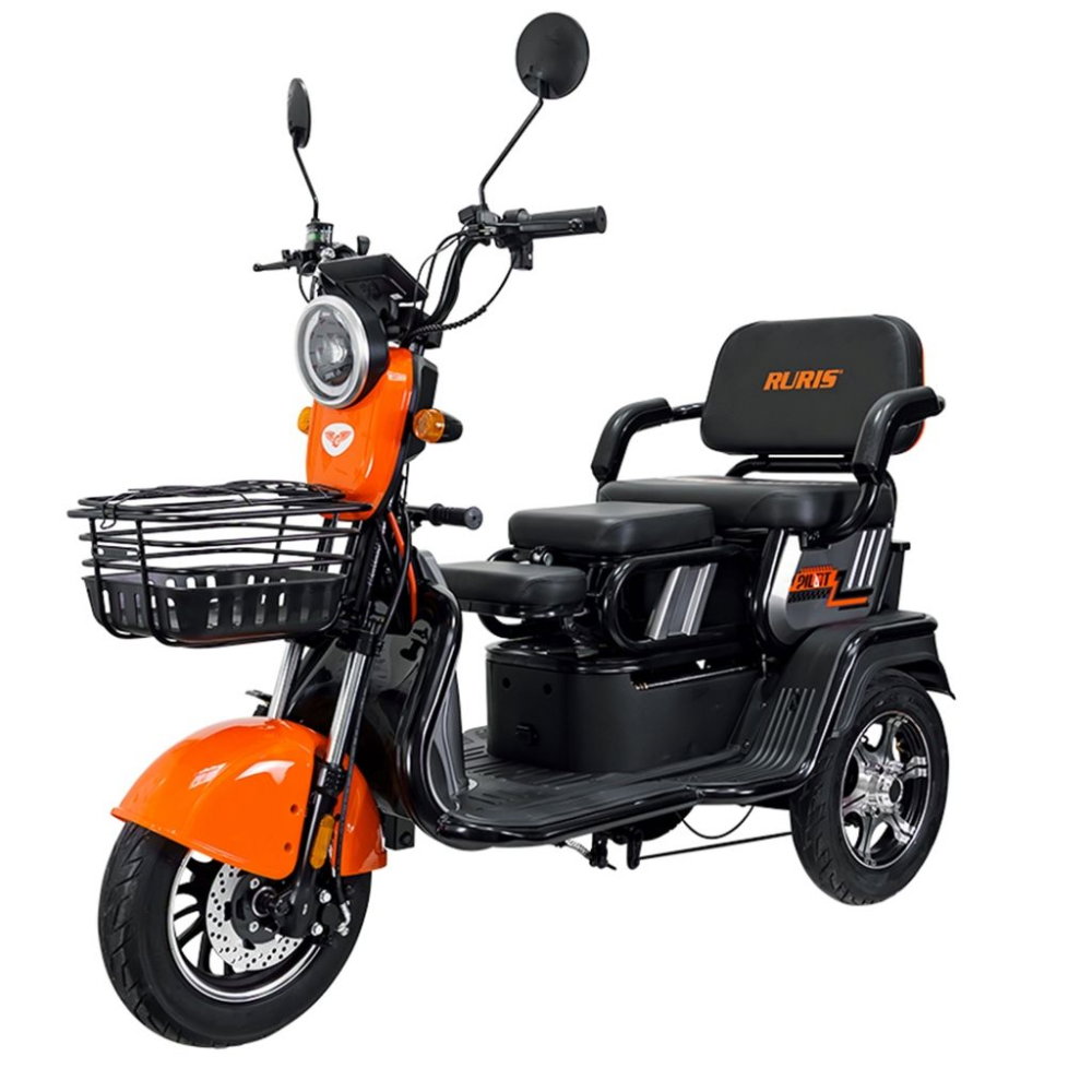 Triciclu electric RURIS Pilot 3010G Gri, 1600W, 2 locuri, autonomie pana la 50 km [1]