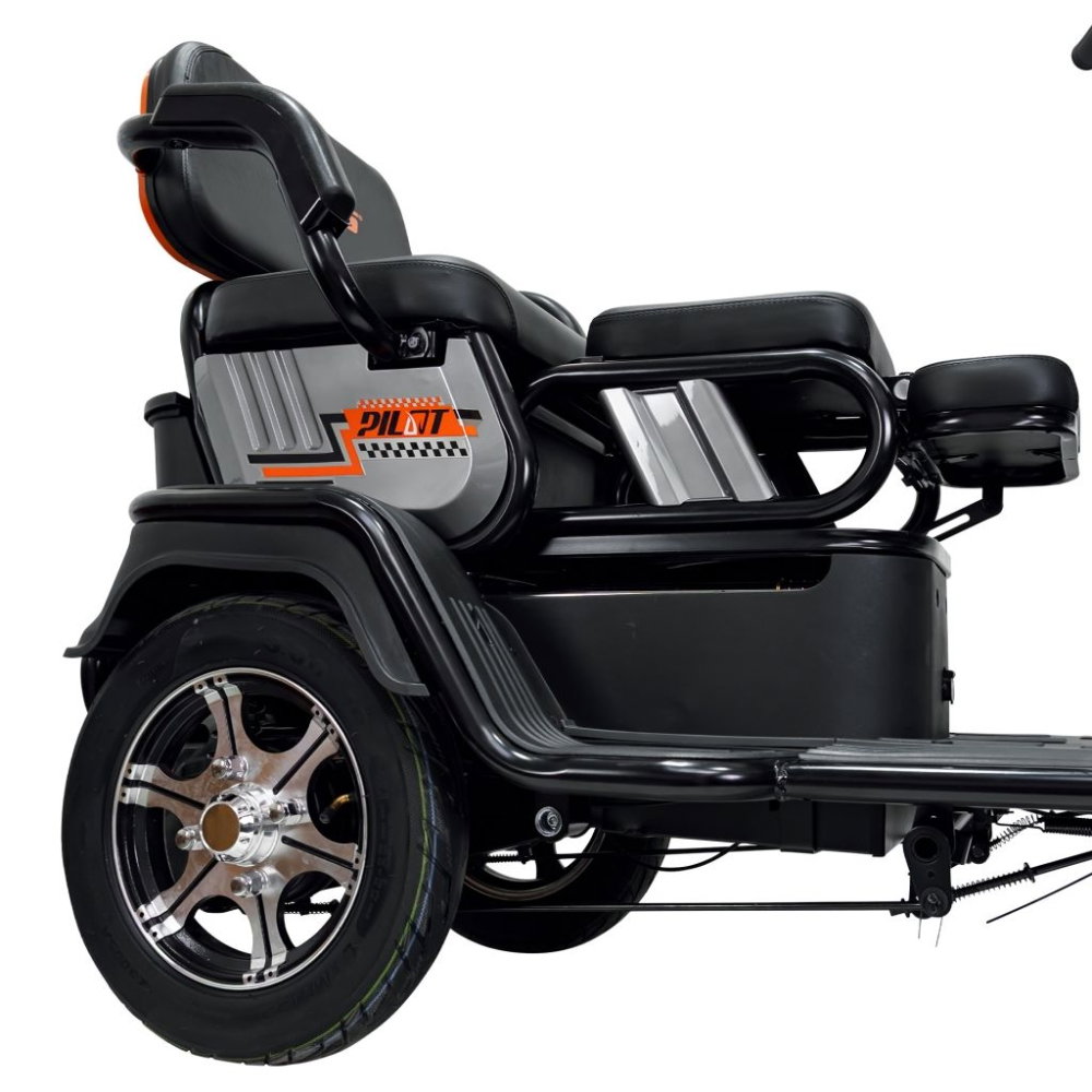 Triciclu electric RURIS Pilot 3010G Gri, 1600W, 2 locuri, autonomie pana la 50 km [7]