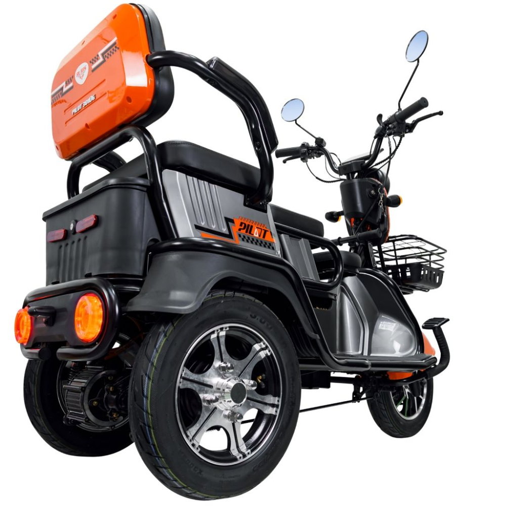 Triciclu electric RURIS Pilot 3010G Gri, 1600W, 2 locuri, autonomie pana la 50 km [10]