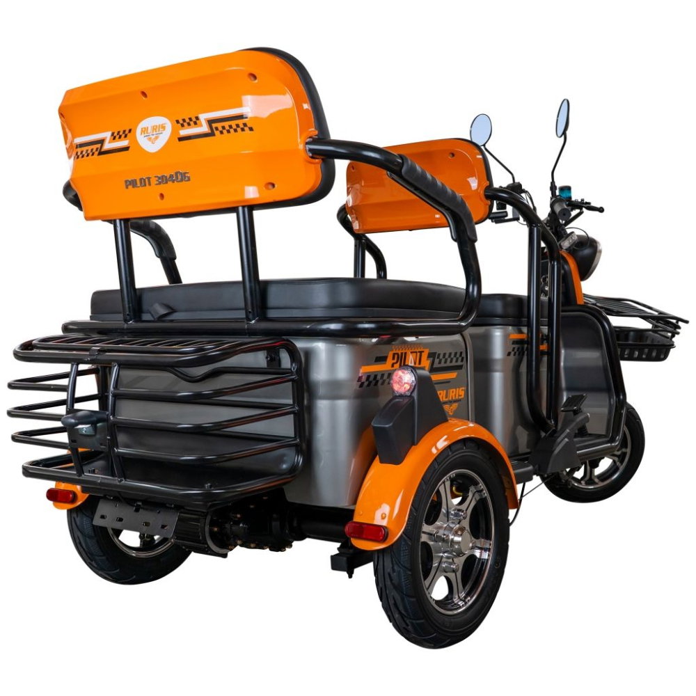 Triciclu electric RURIS Pilot 3040G GRI, 25 km/h, 2 locuri, 2000W, autonomie pana la 50 km, CIV inclus [18]