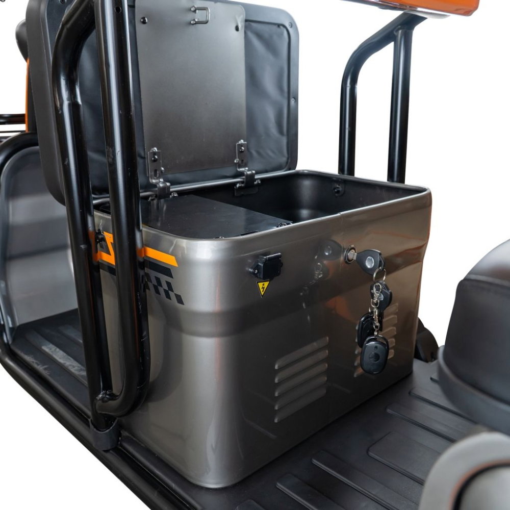Triciclu electric RURIS Pilot 3040G GRI, 25 km/h, 2 locuri, 2000W, autonomie pana la 50 km, CIV inclus [8]