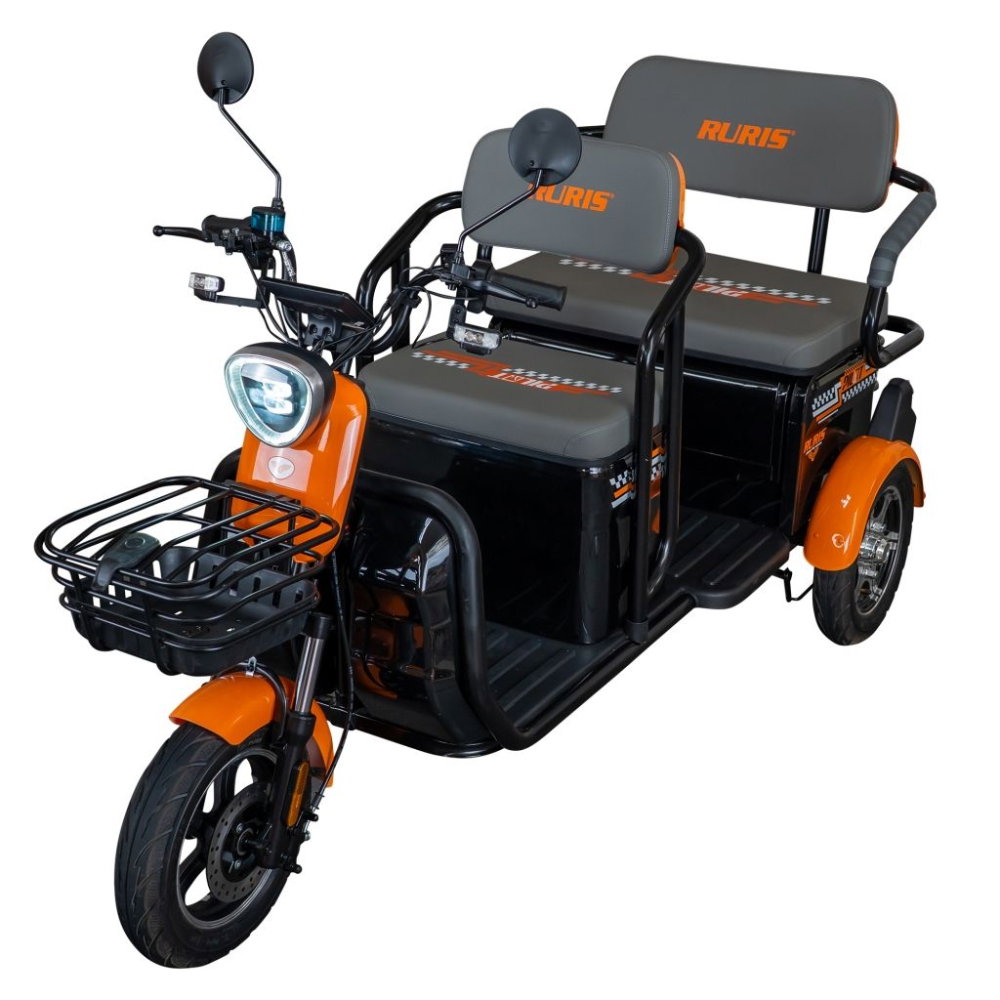 Triciclu electric RURIS Pilot 3040N NEGRU, 25 km/h, 2 locuri, 2000W, autonomie pana la 50 km, CIV inclus [5]