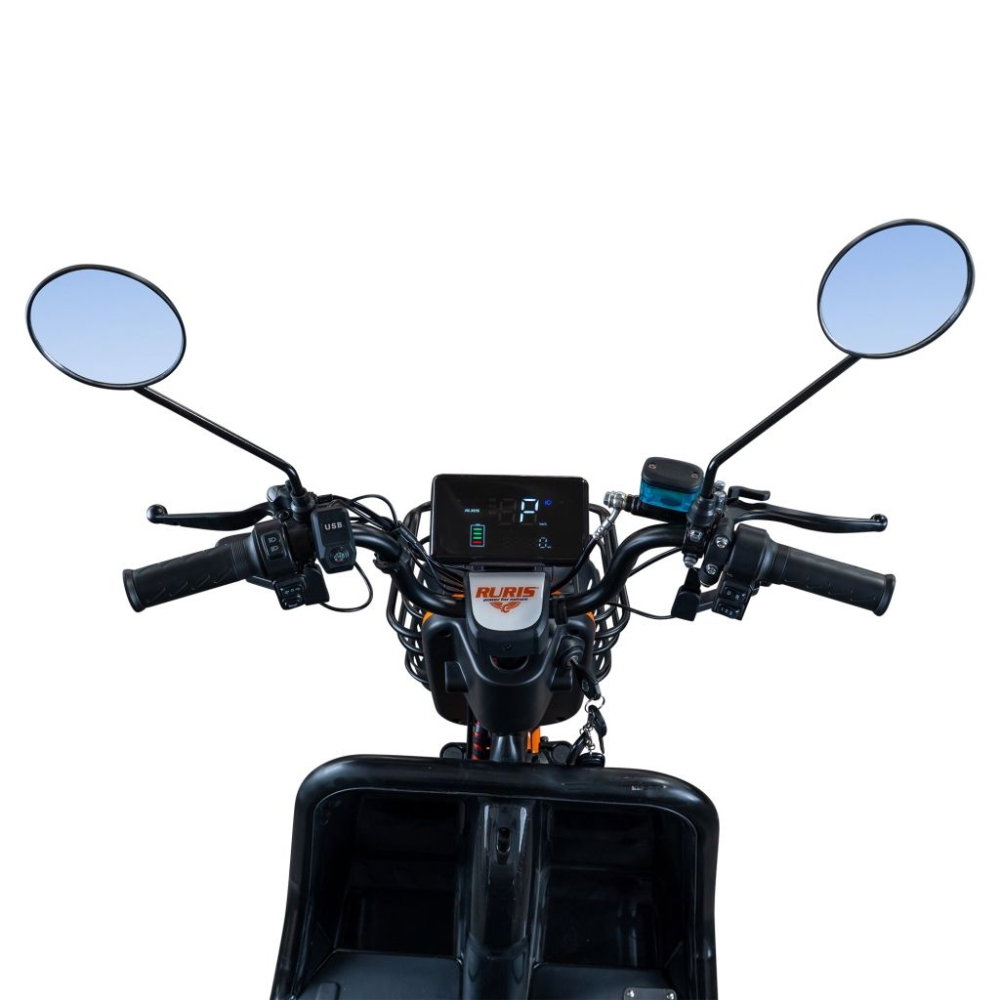 Triciclu electric RURIS Pilot 3040N NEGRU, 25 km/h, 2 locuri, 2000W, autonomie pana la 50 km, CIV inclus [20]