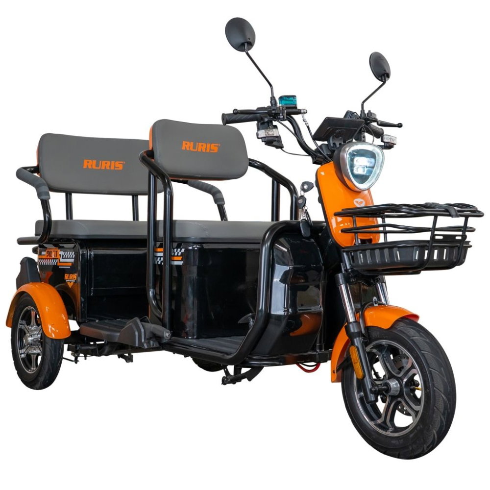Triciclu electric RURIS Pilot 3040N NEGRU, 25 km/h, 2 locuri, 2000W, autonomie pana la 50 km, CIV inclus [8]