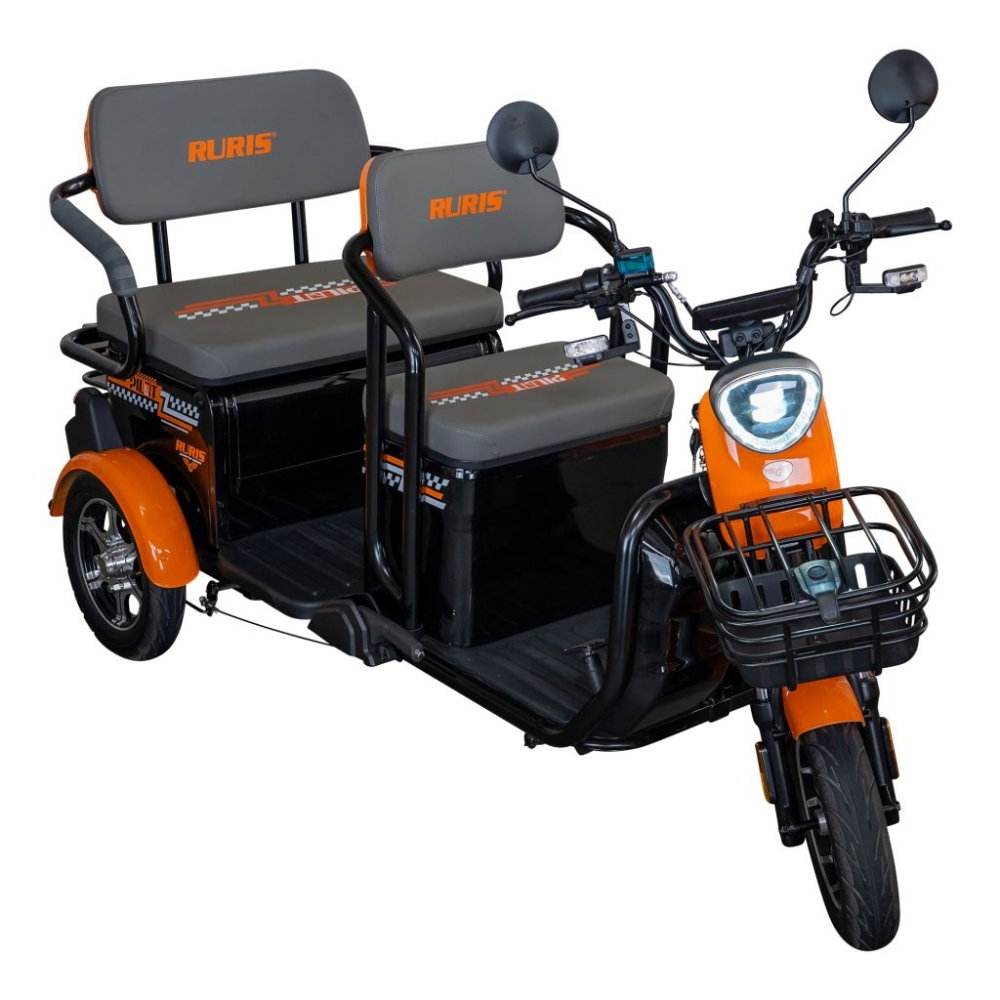 Triciclu electric RURIS Pilot 3040N NEGRU, 25 km/h, 2 locuri, 2000W, autonomie pana la 50 km, CIV inclus [21]