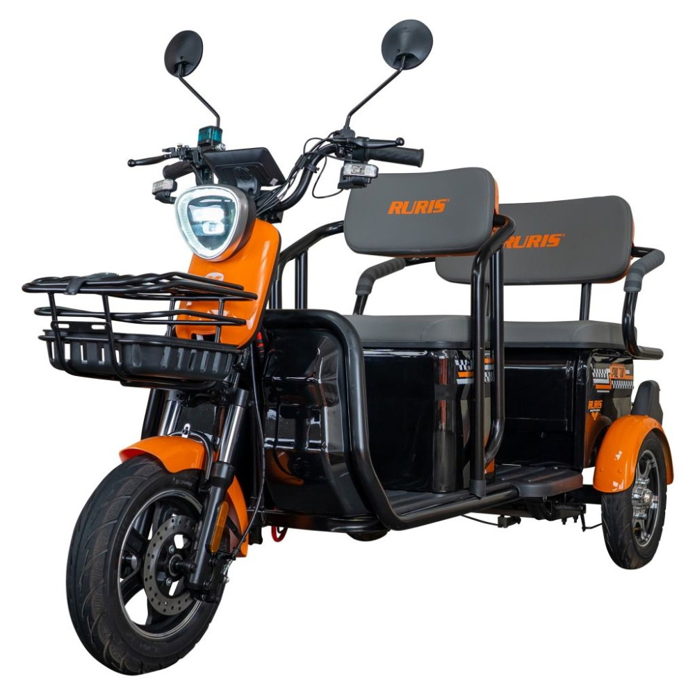Triciclu electric RURIS Pilot 3040N NEGRU, 25 km/h, 2 locuri, 2000W, autonomie pana la 50 km, CIV inclus [3]