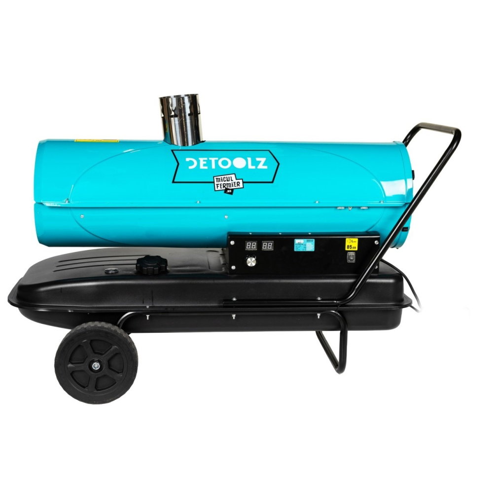 Tun de caldura pe motorina Detoolz 30 kW, ardere indirecta, cos evacuare, rezervor 55L, cu roti – DZ-EI1030-G01 [2]