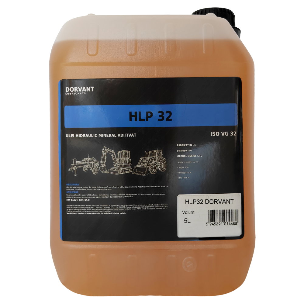 Ulei hidraulic aditivat Dorvant HLP 32, ISO VG 32, canistra 5 L [1]